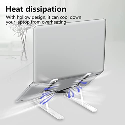 Tonmom Laptop Stand for Desk, Adjustable Laptop Riser, White - Image 7