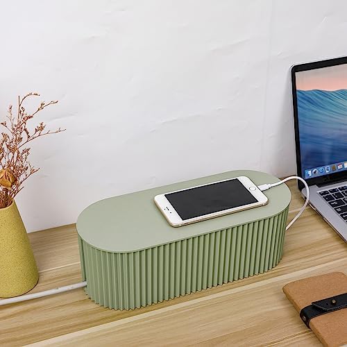 Cable Management Box, Power Strip Holder, Large, Green - Image 7