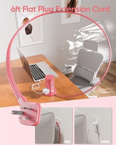 Power Strip Tower, kakyanill Charging Station 9 AC Outlets 8 USB Ports - Image 6