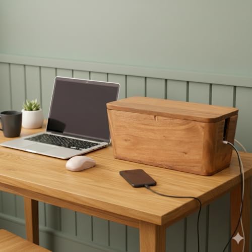 Extra Large Cable Management Box, Power Strip & Cord Hider, Desk Organizer - Image 7