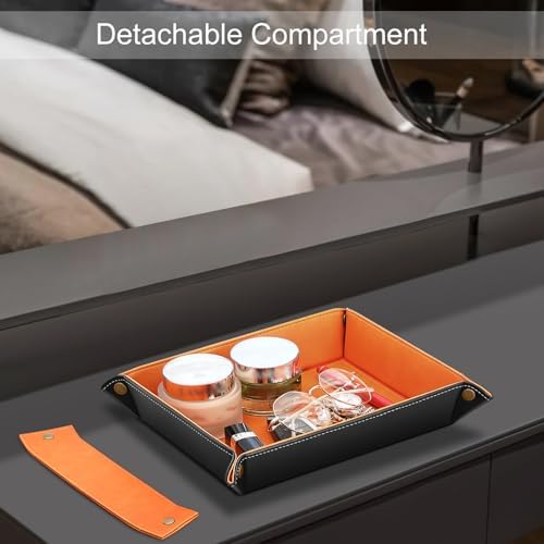 SITHON Valet Tray Desktop Storage Organizer with 2 Compartments - Image 6