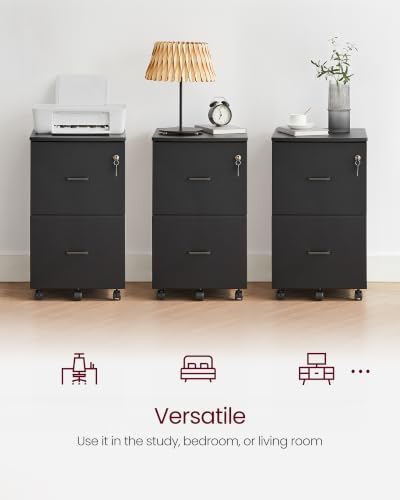 VASAGLE 2-Drawer File Cabinet, Small Rolling, Locking, Printer Stand - Image 7