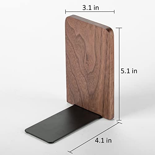 muso wood Walnut Book Ends for Shelves, 1 Pair - Image 6