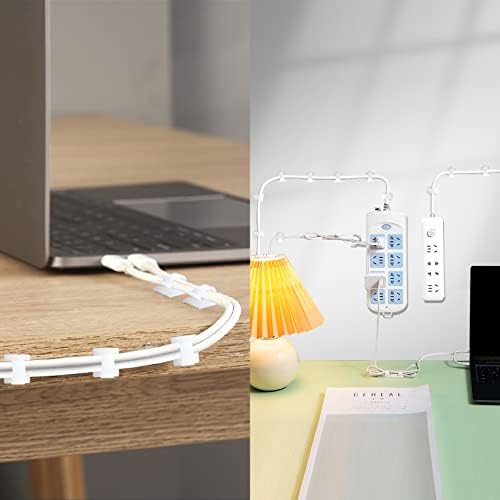 XHF 120PCS 3/4” White Adhesive Cable Wire Wall Light Clips, Cord Holder - Image 7