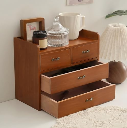 Xiaoyez Desk drawer organizer ,wooden desk organizer,desktop organizer with drawers,countertop drawers,4 drawer storage organizer,office organization,office organization and storage - Image 7
