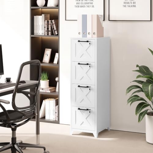 File Cabinet with Lock Metal Vertical File Cabinet with 3 Drawers Office Home Narrow File Cabinet for A4 Legal/Letter Size,Assembly Required - Image 6