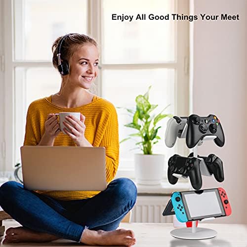 Controller Holder White, Headset Holder,Great 3 Tier Controller Headphone Organizer for All Headsets Xbox ONE 360 Switch PS4 PS5 (Elegant White) - Image 7