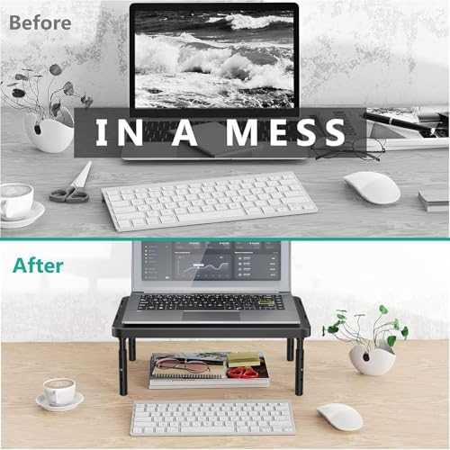 WALI Computer Monitor Stand for Desk, Adjustable Laptop Riser, up to 44 lbs - Image 7