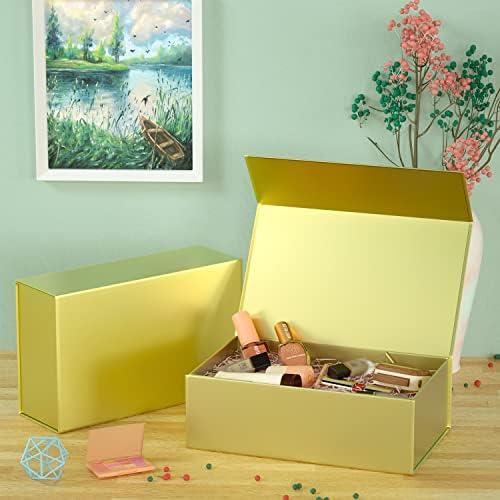 Gold Gift Box, 12x6x4'' Gift Boxes with Lids for Presents - Image 6