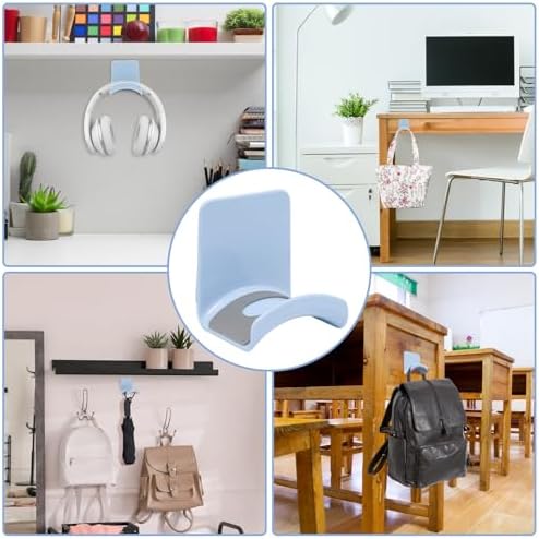 Blue Headphone Stand Hanger, Table Wall Mount Headset Holder Hook - Image 5