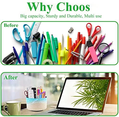 Round Leather Art Supply Organizer,Remote Control Holder,360 Degree Rotating,Multi-Functional Pencil Holder,4 Compartments Desktop Stationary Organizer(1-Sandbeach) - Image 6