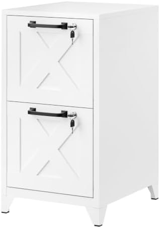 File Cabinet with Lock Vertical Filing Storage Cabinet Office Home Steel for Letter Size File Cabinet Locked,Assembly Required by BYNSOE