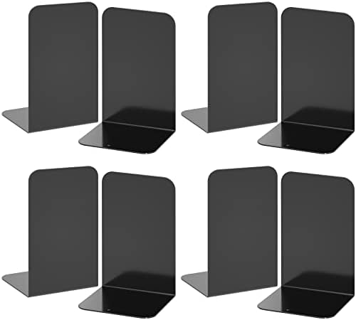 VFINE Book End 4 Pairs, Bookends for Shelves , Book Stopper for Heavy Books by VFINE