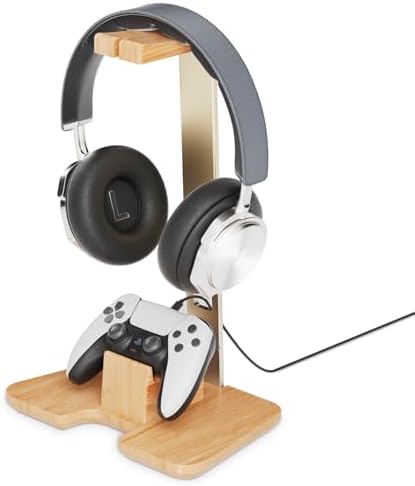 Controller and Headphone Stand for Desk Gaming Desk Accessories Controller and Headphone Holder Headset Holder Headset Stand by Unknown
