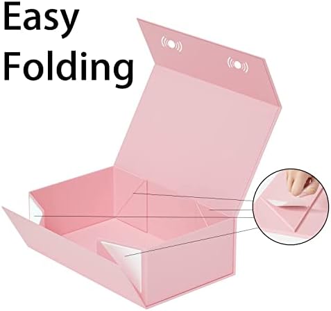 RYDDOY 5 Pack Pink Gift Box, 13.8x9.5x4.3'' Large Gift Boxes with Lids - Image 4