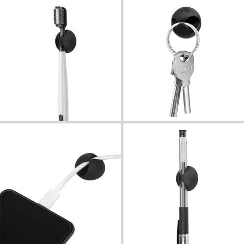 12PCS Black Adhesive Cable Clips Cord Organizer for Wire Management - Image 6