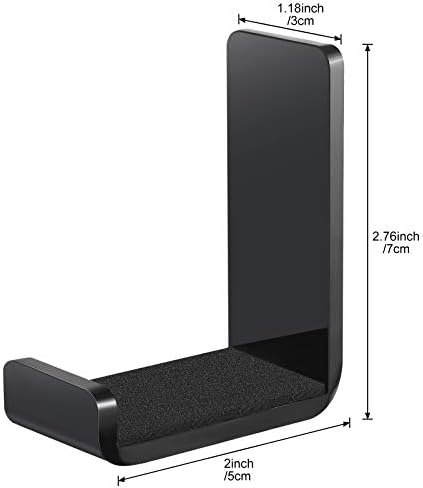 Weewooday 4 Pieces Headphone Hanger Headset Stand Holder, Black - Image 2