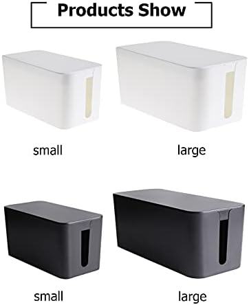 Cable Management Box,Power Cover Surge Protector for Desk Large White - Image 5