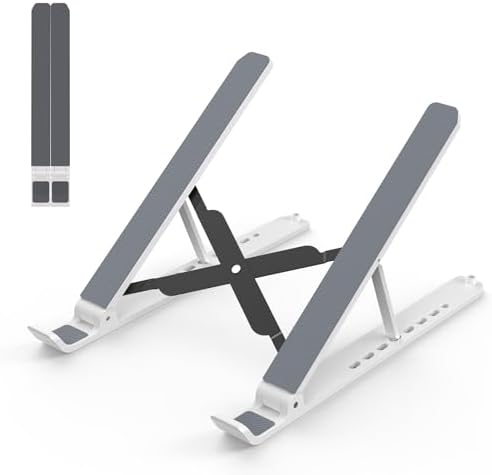 Tonmom Laptop Stand for Desk, Adjustable Laptop Riser, White by Tonmom