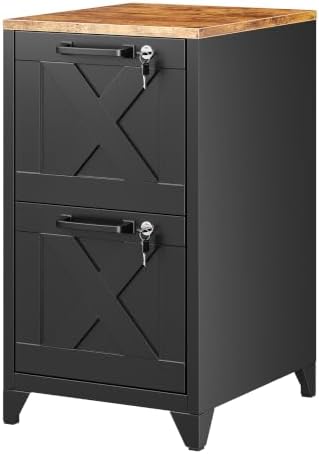 File Cabinet with Lock Vertical Filing Storage Cabinet Office Home Steel for Letter Size File Cabinet Locked,Assembly Required by BYNSOE