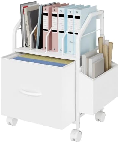 MAHANCRIS Small File Cabinet, Rolling Filing Cabinet for Under Desk by MAHANCRIS