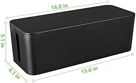 Naeety Cable Management Box, Large Cord Organizer Box to Hide Power Strip - Image 3