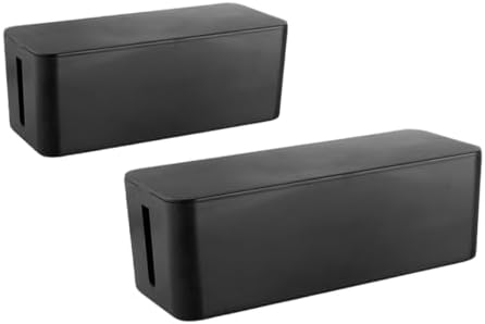 Cable Management Box,Power Cover Surge Protector for Desk Small Black - Image 6