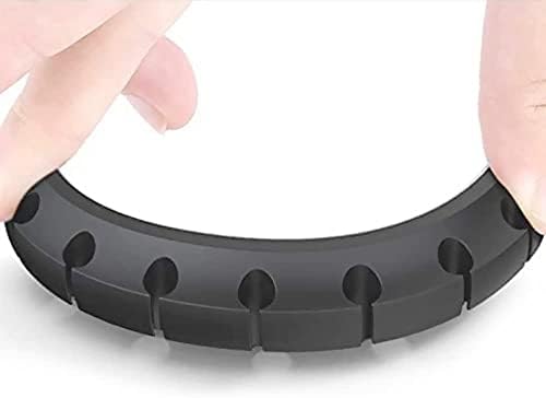 SOULWIT 3 Pcs Silicone USB Cable Holder Clips, Self Adhesive - Black - Image 7