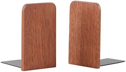 muso wood Sapele Book Ends for Shelves, 1 Pair by Musowood