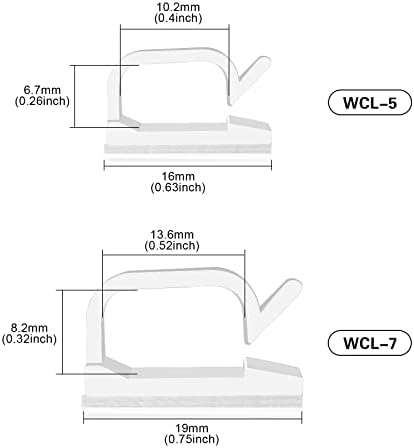 XHF 120PCS 3/4” White Adhesive Cable Wire Wall Light Clips, Cord Holder - Image 2