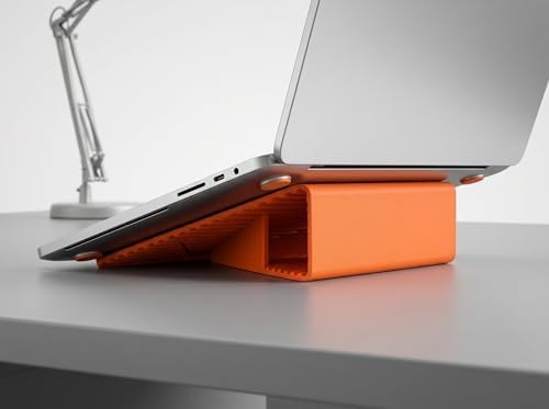 Flexible Silicone Phone Stand, Foldable Portable Tablet Holder, Anti-Slip Multi-Angle Desk Stand for iPhone and iPad, Orange, 1 Pack - Image 3
