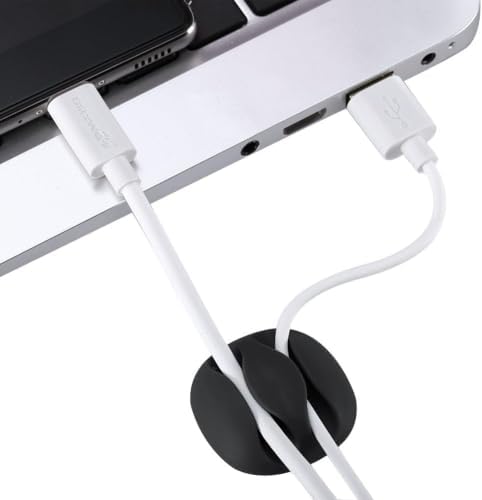 16PCS Black Cable Clips, Self Adhesive Cord Holder Cord Organizer - Image 3