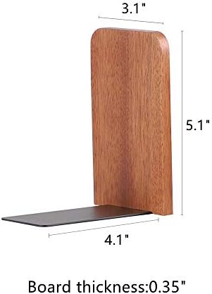 muso wood Sapele Book Ends for Shelves, 1 Pair - Image 2