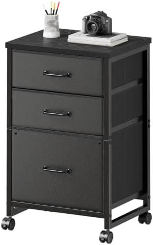 Maihail 3 Drawer File Cabinet on Wheels Fits A4 Size for Home Office by Maihail