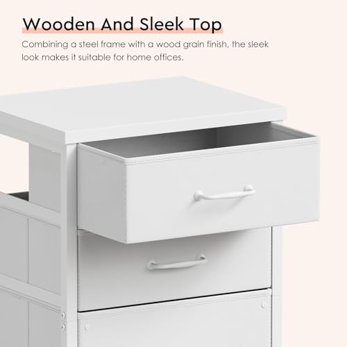 Maihail 3 Drawer File Cabinet on Wheels Fits A4 Size for Home Office - Image 5