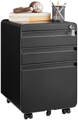 Lockable 3 Drawer Filing Cabinets for Home Office by GUIZEEOPO