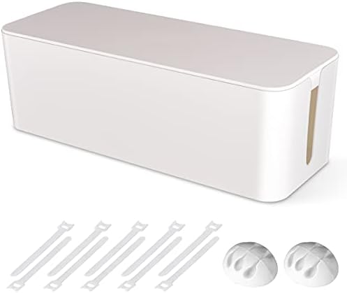 Naeety Cable Management Box, Large Cord Organizer Box to Hide Power Strip by Naeety