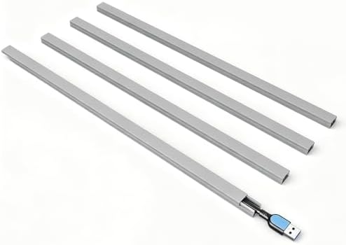 Delamu 56.7in Cord Hider, Cord Covers for Mini Wire on Wall, Paintable Cable Hider Wire Covers for Cords, Self-Adhesive Cable Cover Management, Easy Set-up Wires Hiders for TV, W0.55 H0.4in, Grey by DELAMU