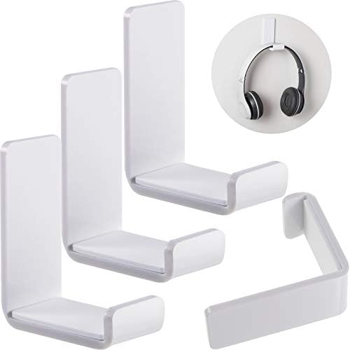 Weewooday 4 Pieces Headphone Hanger Headset Stand Holder, White by Weewooday