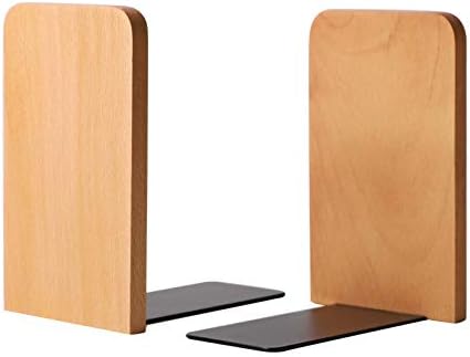muso wood Beech Book Ends for Shelves, 1 Pair by Musowood