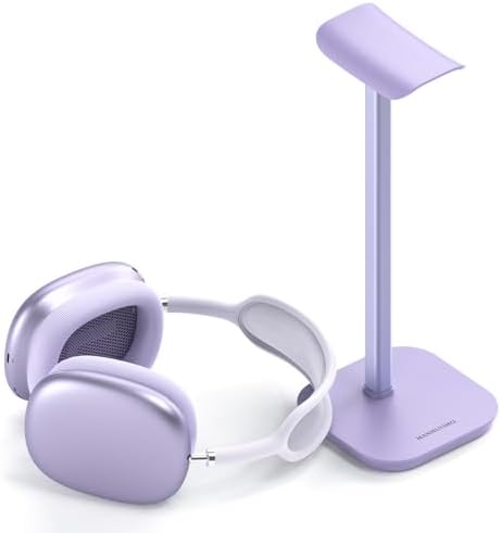 Headphone Stand, Aluminum Desk Headset Earphone Holder (Purple) by MANMUVIMO