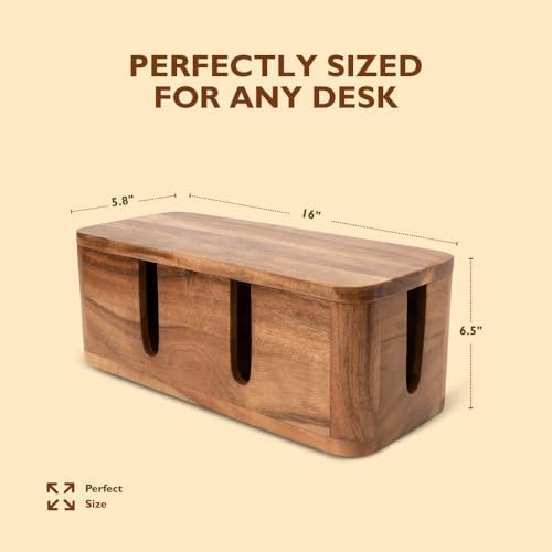 Cable Management Box, Power Strip & Extension Cord Hider, Desk Organizer - Image 4