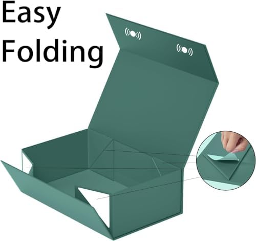 5 Pack Green Gift Box, 12x6x4'' Gift Boxes with Lids for Presents - Image 4