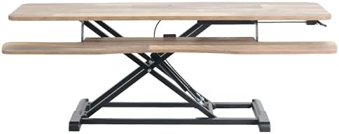VIVO Standing Desk Converter, 48" Reclaimed Wood Top by VIVO