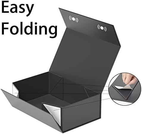 Black Gift Box, 12x6x4'' Gift Boxes with Lids for Presents - Image 4