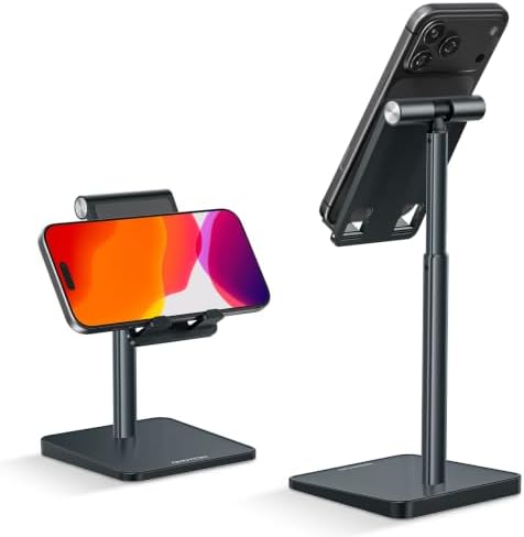 OMOTON CA02 Cell Phone Stand with Charging Hole for Desk Lightweight Gray by OMOTON