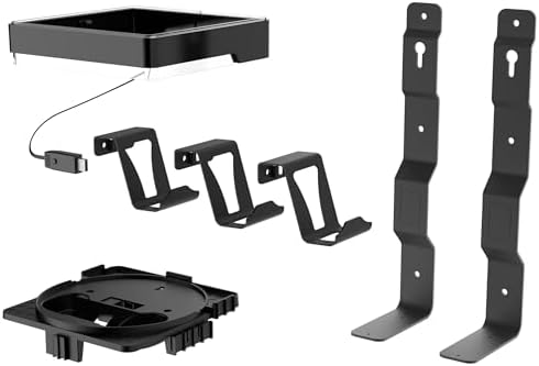 Wall Mount for Xbox Series X/S with 2 Game Controller Hanger& 1 Headset Hook-Support APP Control RGB Lights/Headphone Stand–Strong Bracket Holder for Xbox X/S - Image 3