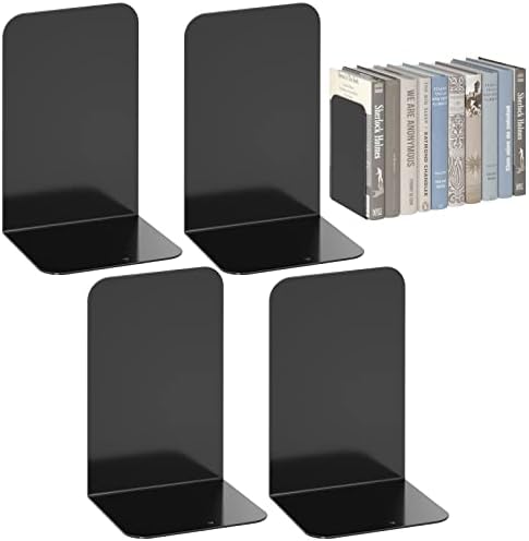 VFINE Book End 2 Pairs, Bookends for Shelves , Book Stopper for Heavy Books by VFINE