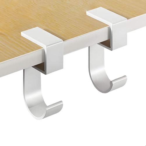 JAKO Headphone Stand, Headset Stand for Desk Aluminum Alloy Headphone Holder Hanger with Fit for Computer Accessories, Study Desk Hook for Xbox/PS4 Gaming Headset, Office, Computer Desk (2 Pcs White) by JAKO