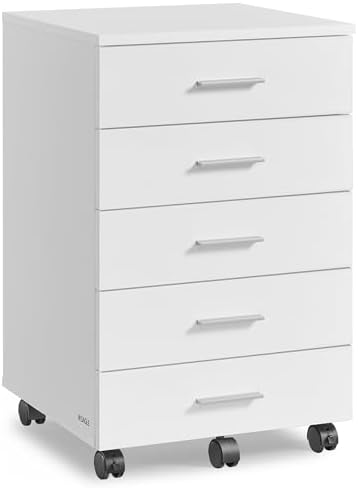 VASAGLE File Cabinet with Wheels, 7 Drawers, Tool-Free Sliding Rails by VASAGLEbySONGMICSHOME